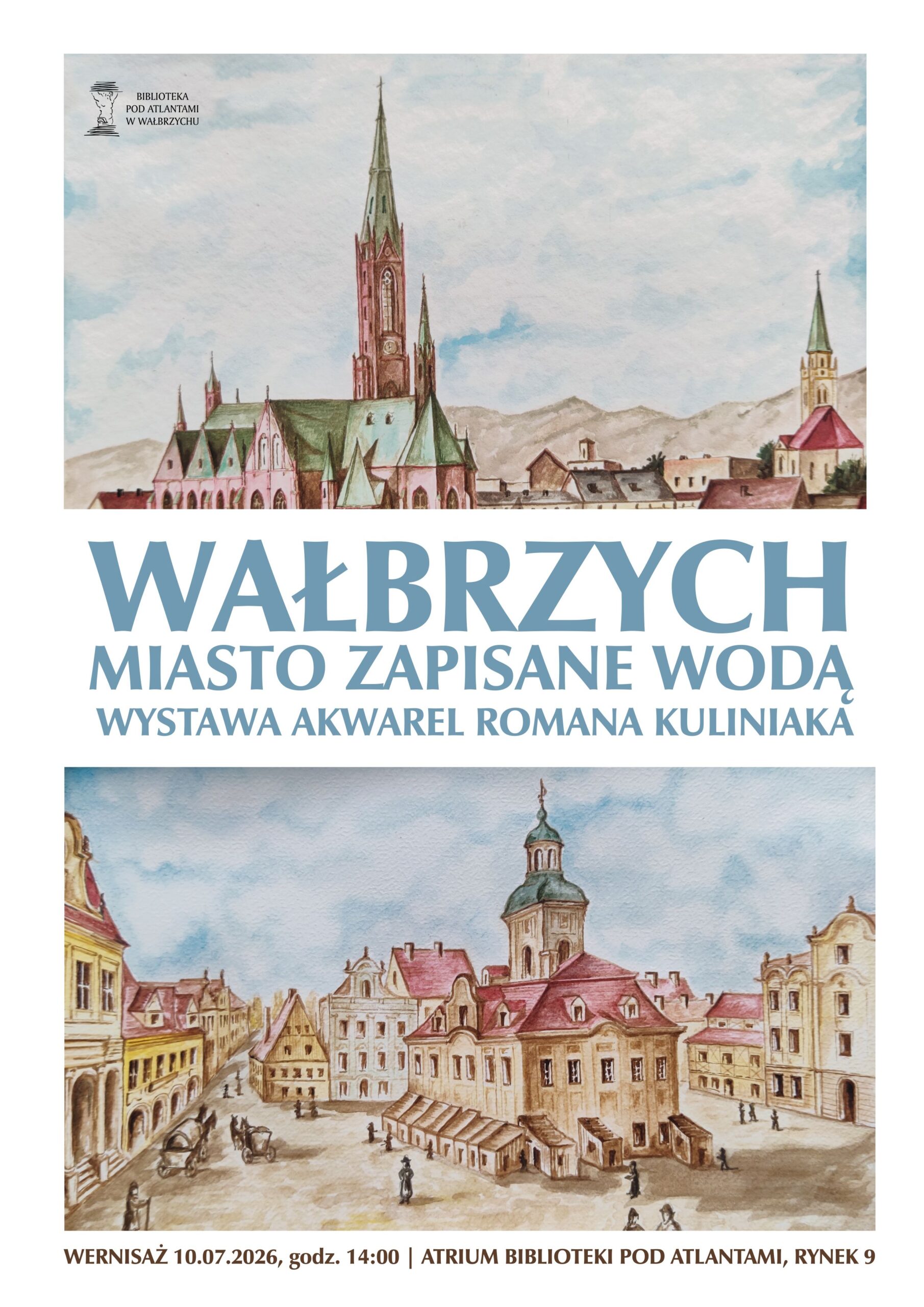 Biblioteka pod Atlantami zaprasza na wystawę akwarel Romana Kuliniaka